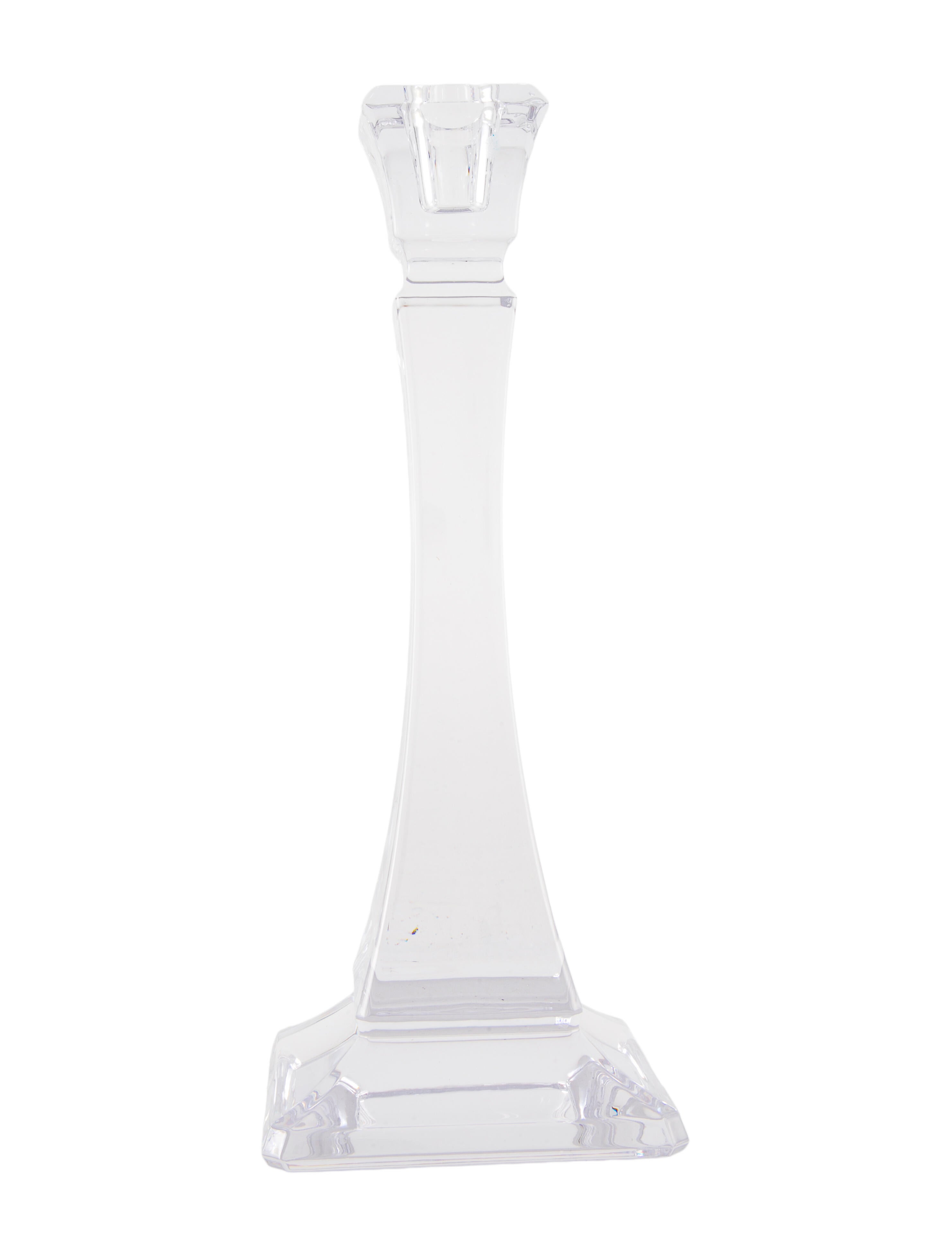 Tiffany & Co. Crystal Glass Square Candlestick